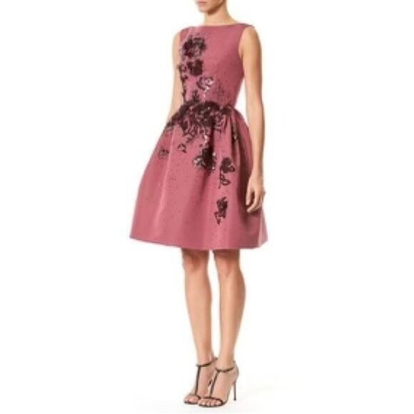 Carolina Herrera Embroidered dress size 4 New - Picture 4 of 14